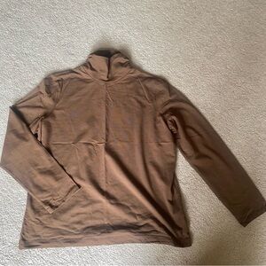 Chocolate Brown Turtleneck Long Sleeve